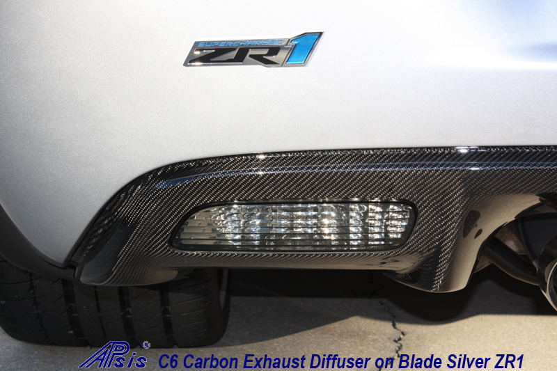 Real Carbon Fiber, C6 ZR1 Corvette Exhaust Diffuser, Matches ZR1 Carbon Fiber